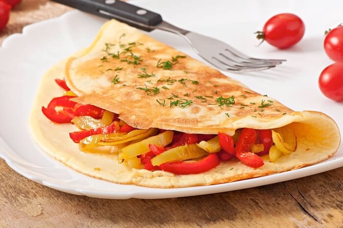 5 beste Abendsnacks_Paprika Omelette
